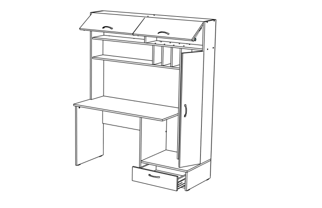 Стол письменный МЛ- 1 правый (1500)