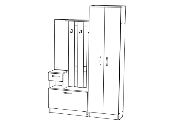 Прихожая МЛ - 4 Вар 3, Собран