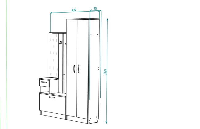 Прихожая МЛ - 4 Вар 3, Собран