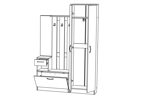 Прихожая МЛ - 4 Вар 3, Собран