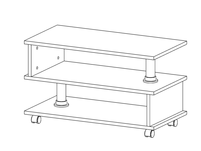 Стол журнальный МЛ -2  800х470х400
