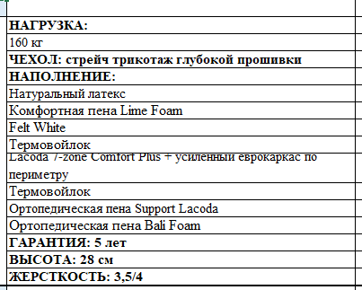Матрас Calo  180*200