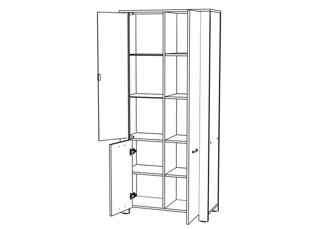 ВЕГА № 6 Шкаф 2Д Витрина