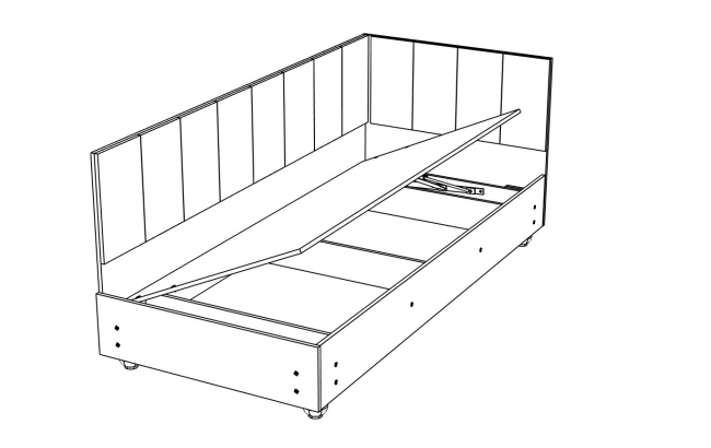 Кровать Шарм 5 правый (90*200) K-1снято