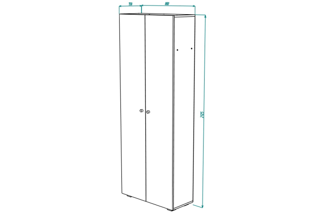 Шкаф МЛ- 3 (800 Прихожие), Собран