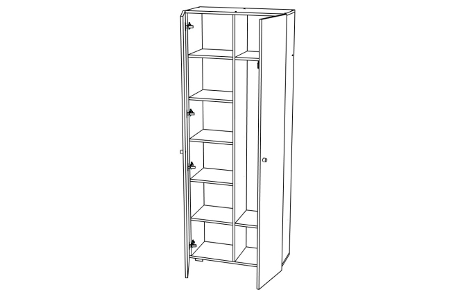 Шкаф МЛ- 3 (800 Прихожие), Собран