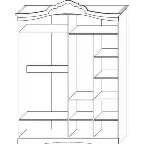 РОЗАЛИЯ Шкаф для одежды 4Д   (0543.4)