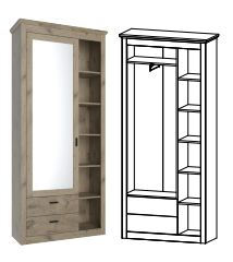 САНРЕМО Шкаф 1Д2Ш